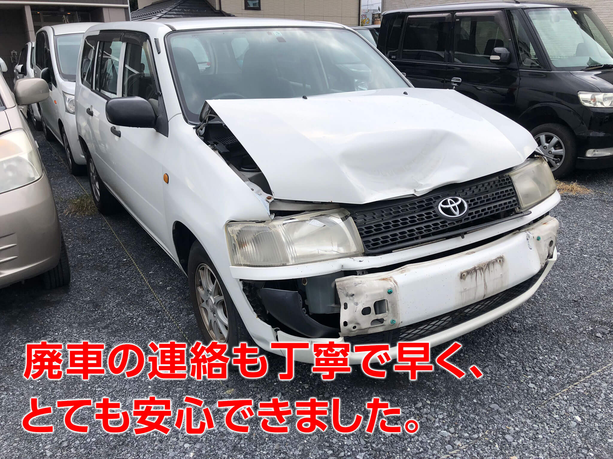 廃車の連絡も丁寧で早く、とても安心できました